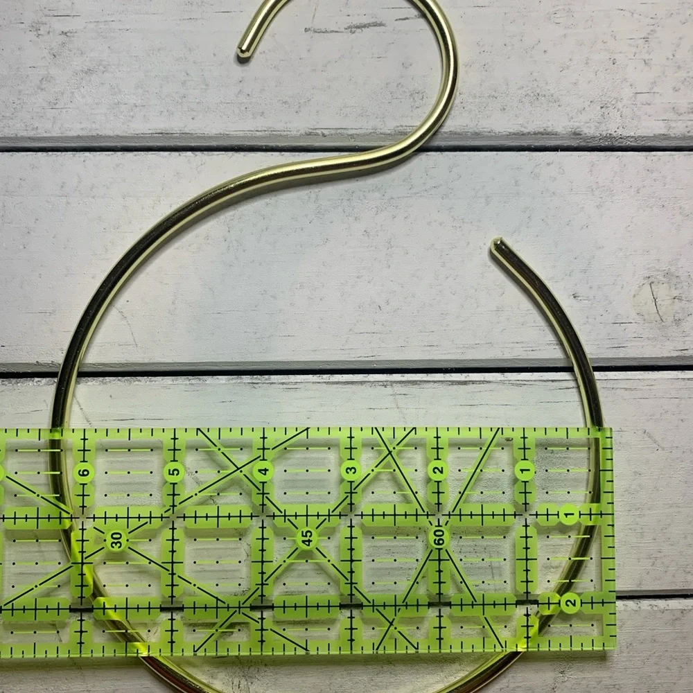 2 Gold Metal Accessories Hanger, Large s hook for scarfs, ties, scrunchies, hats